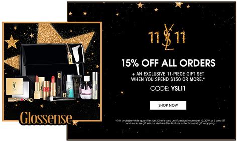 code promo yves saint laurent beauty|ysl 15 off first order.